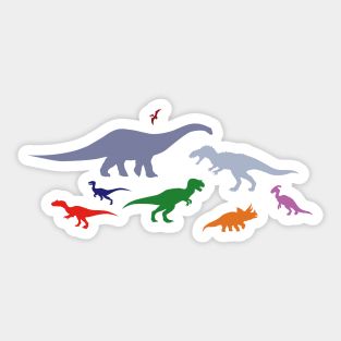 Colorful Dinosaurs Sticker